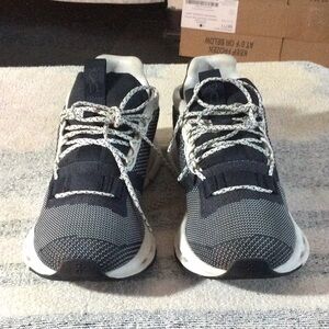 Men's Black and White Athletic Shoes